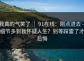 我真的气笑了 ｜ 91在线：刚点进去 - 细节多到我怀疑人生？别等踩雷了才后悔